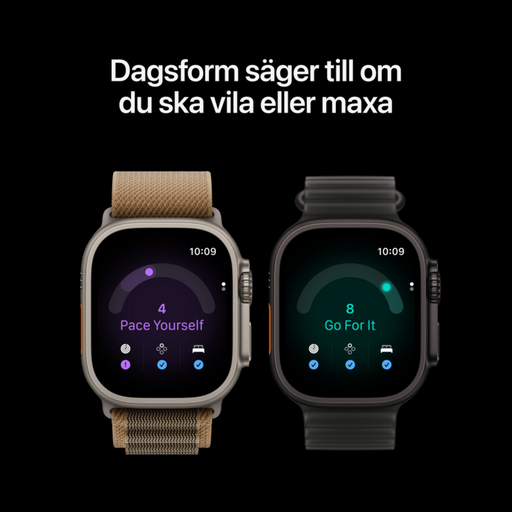 Apple Watch Ultra 4 med Titanboett Naturlig &bull; Terr&auml;ngloop Sand - S/M