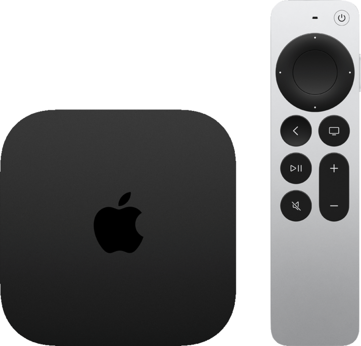 Apple TV Wi-Fi modellen från 2022 med Siri Remote