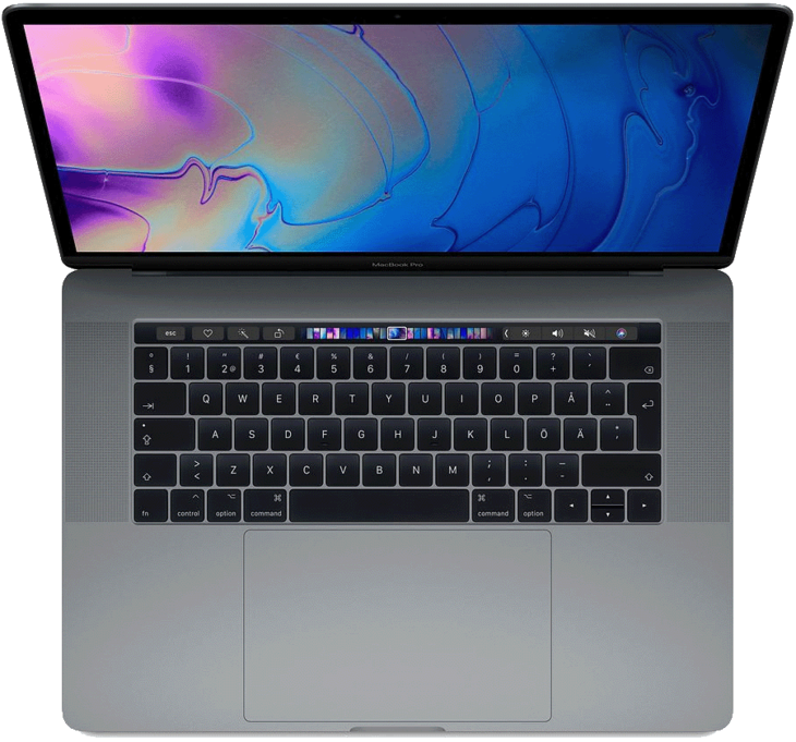 MacBook Pro 15-tum från 2017 i färgen rymdgrå