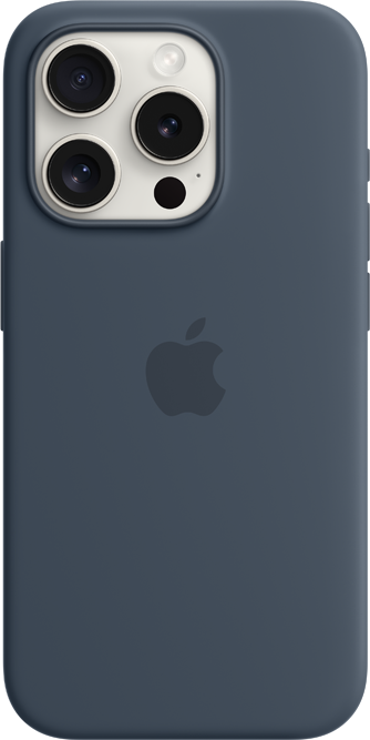 iPhone 15 Pro Silikonskal med MagSafe - Stormblå iPhone 15 Pro Silikonskal med MagSafe - Stormblå