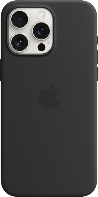 iPhone 15 Pro Max Silikonskal med MagSafe - Svart iPhone 15 Pro Max Silikonskal med MagSafe - Svart