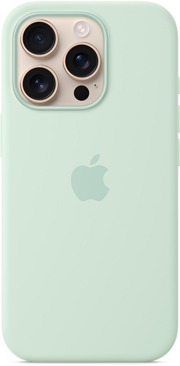 iPhone 16 Pro Silikonskal med MagSafe - Akvamarin iPhone 16 Pro Silikonskal med MagSafe - Akvamarin