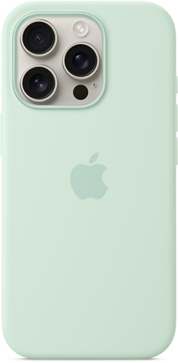 iPhone 16 Pro Silikonskal med MagSafe - Akvamarin iPhone 16 Pro Silikonskal med MagSafe - Akvamarin