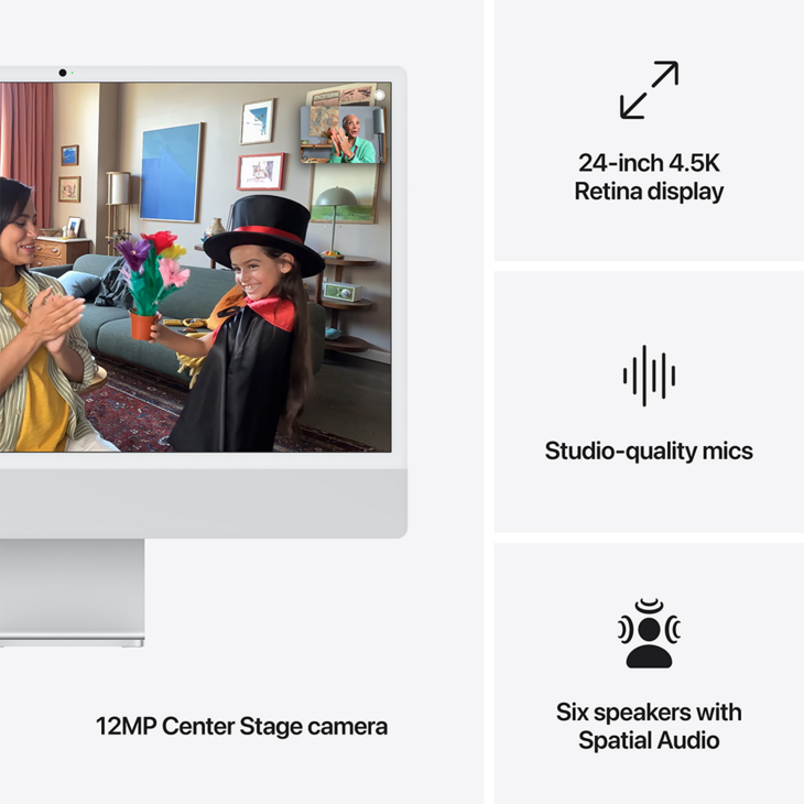 iMac 24-tum, M4 10-core, grafik 10-core, 24GB RAM, 512GB SSD, Silver iMac 24-tum, M4 10-core, grafik 10-core, 24GB RAM, 512GB SSD, Silver