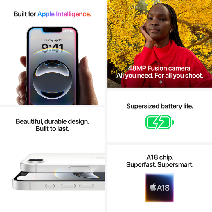 iPhone 16e 128GB Vit iPhone 16e 128GB Vit