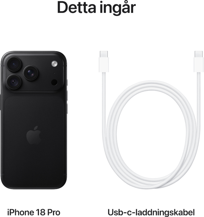 iPhone 18 Pro 256GB Svart