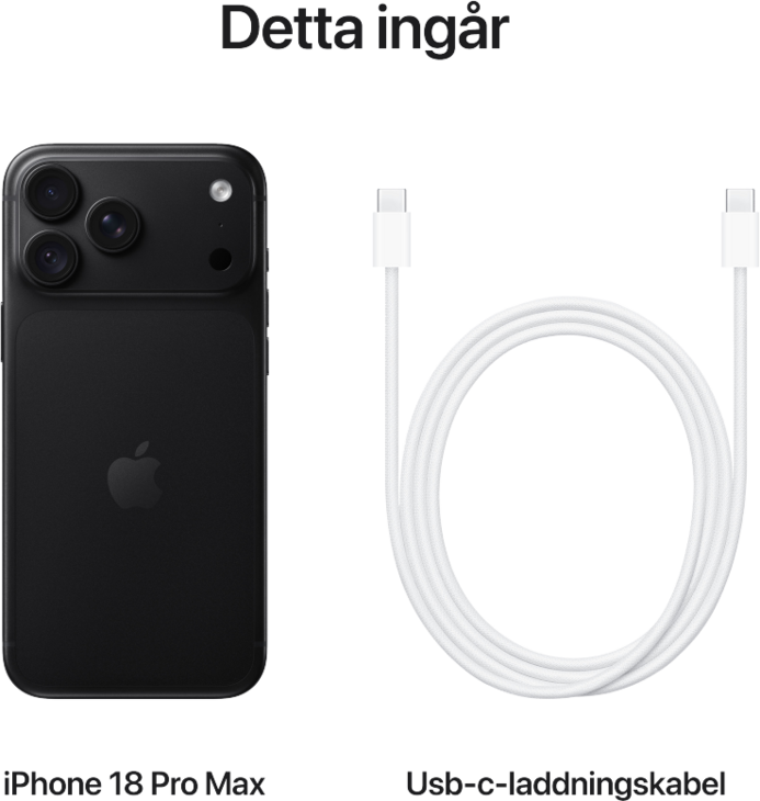 iPhone 18 Pro Max 256GB Svart