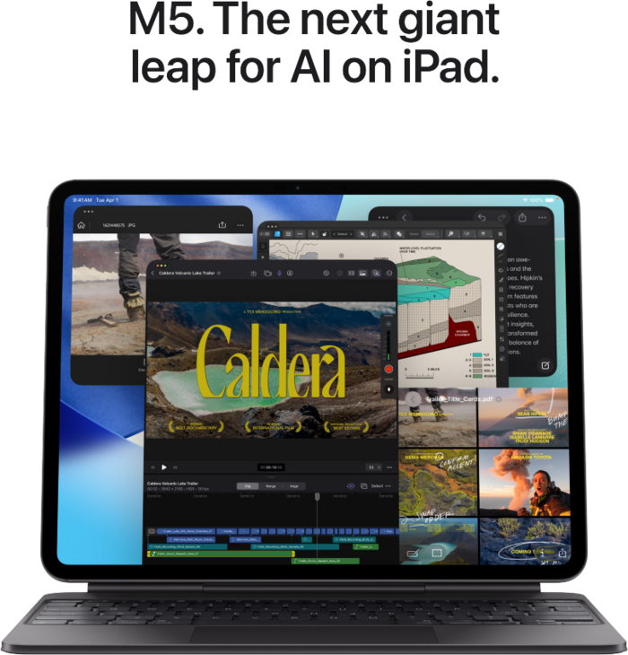 iPad Pro 13 tum M5 Wi‑Fi + Cellular 512 GB med standardglas – Silver iPad Pro 13 tum M5 Wi‑Fi + Cellular 512 GB med standardglas – Silver
