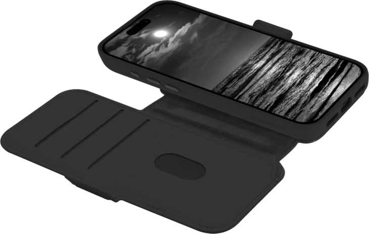 Lynge MagSafe iPhone 18 Pro Max/17 Pro Max Pl&aring;nboksfodral - Svart