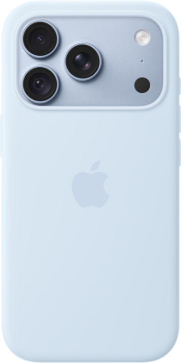 iPhone 18 Pro Silikonskal med MagSafe - Krispigt bl&aring;