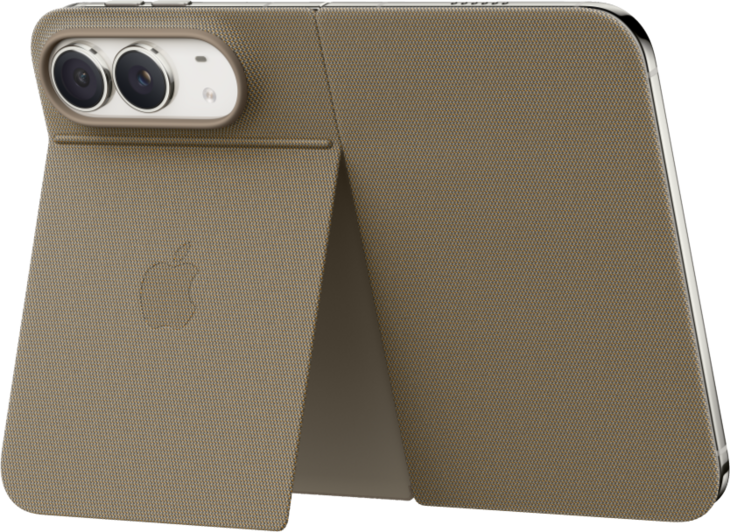 iPhone Duo Folio med utf&auml;llbart st&ouml;d &ndash; Mullvadsbrun