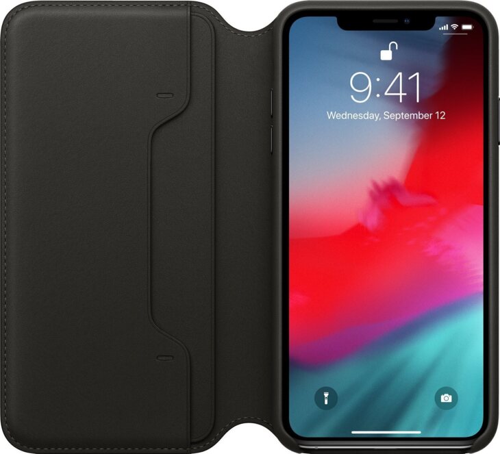 REA - Apple iPhone XS Max Leather Folio - Black REA - Apple iPhone XS Max Leather Folio - Black
