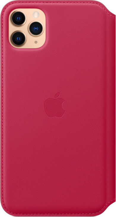 Apple iPhone 11 Pro Max Leather Folio - Raspberry Apple iPhone 11 Pro Max Leather Folio - Raspberry