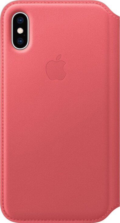 Apple iPhone X/XS Leather Folio - Peony Pink Apple iPhone X/XS Leather Folio - Peony Pink