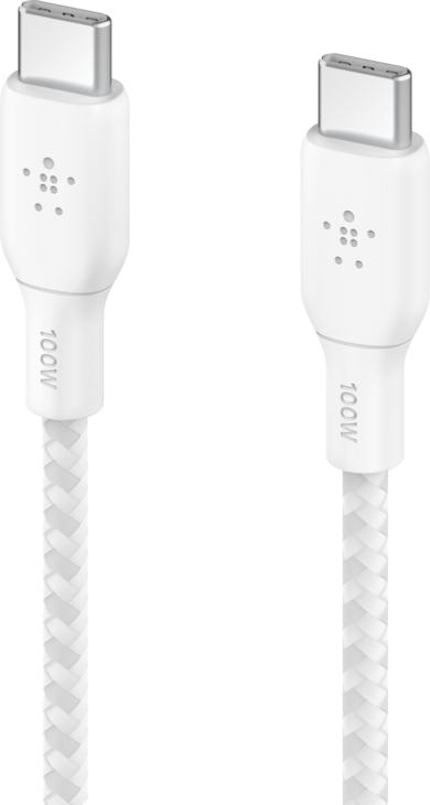 Belkin BoostCharge USB-C till USB-C - 100 W - Flätad (3m) Belkin BoostCharge USB-C till USB-C - 100 W - Flätad (3m)
