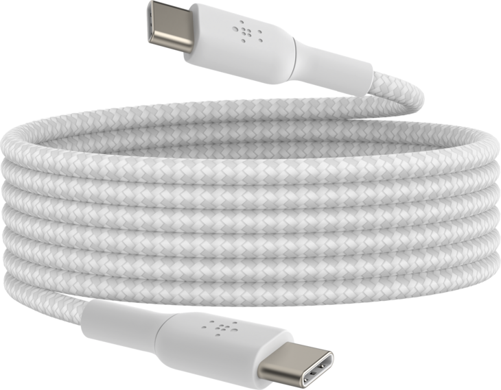 Belkin BoostCharge USB-C till USB-C - 60 W - Flätad - 2-pack (2m) Belkin BoostCharge USB-C till USB-C - 60 W - Flätad - 2-pack (2m)