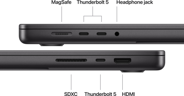 MacBook Pro 16-tum, M5 Max 18-core, grafik 32-core, 36GB, 2TB SSD, Rymdsvart