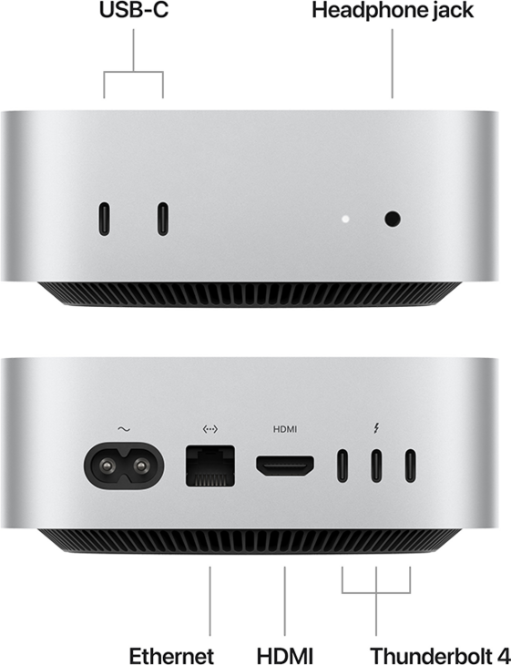 Mac mini, M4 10-Core, grafik 10-core, 16GB, 1TB SSD, 10Gigabit Ethernet Mac mini, M4 10-Core, grafik 10-core, 16GB, 1TB SSD, 10Gigabit Ethernet