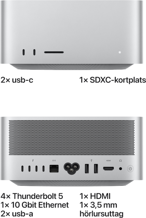 Mac Studio, M5 Max 18-core, grafik 32-core, 36GB, 512GB SSD
