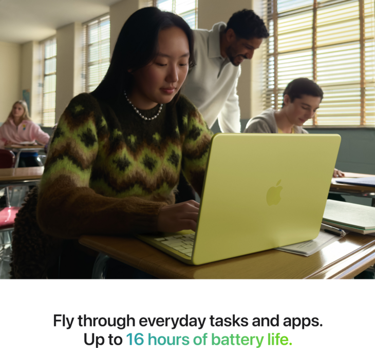 MacBook Neo 13-tum, 8GB RAM, 256B SSD, Citrus