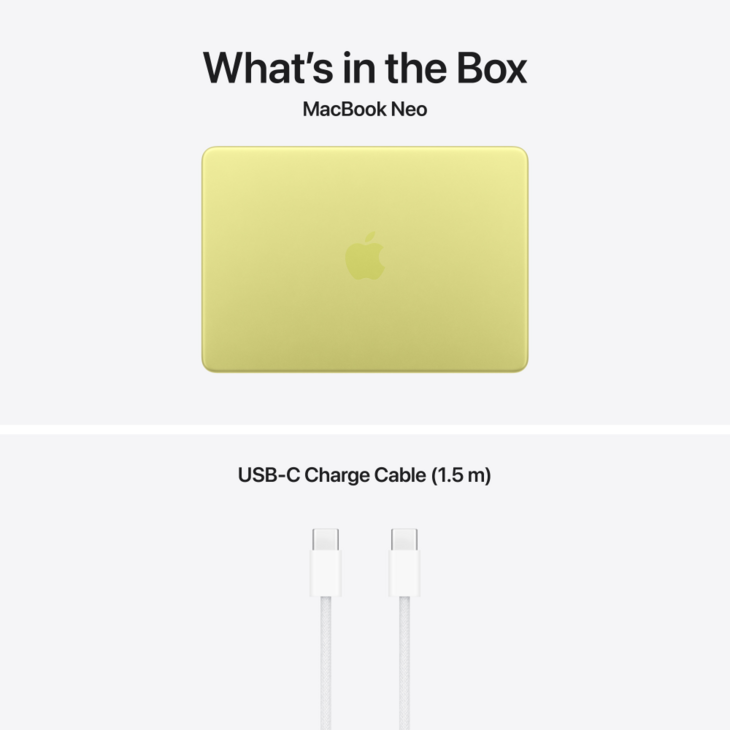 MacBook Neo 13-tum, 8GB RAM, 256B SSD, Citrus