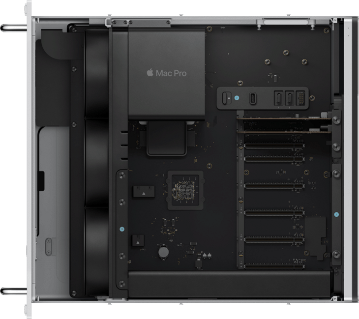 Mac Pro Rack innanmätet
