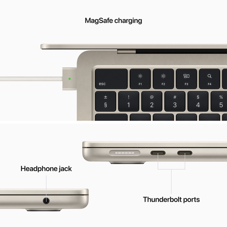 MacBook Air 13-tum, M2 8-core, grafik 10-core, 16GB RAM, 2TB SSD, 70W, Stjärnglans MacBook Air 13-tum, M2 8-core, grafik 10-core, 16GB RAM, 2TB SSD, 70W, Stjärnglans