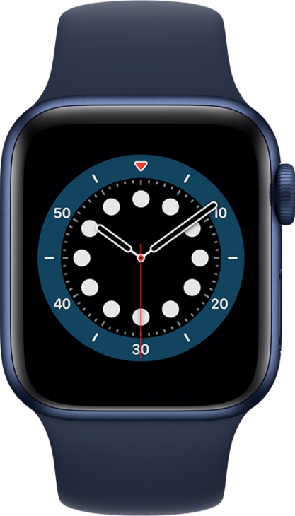 Apple Watch Series 6 GPS, 40mm Aluminiumboett i Blått med Djupblå Marin Sportband Apple Watch Series 6 GPS, 40mm Aluminiumboett i Blått med Djupblå Marin Sportband