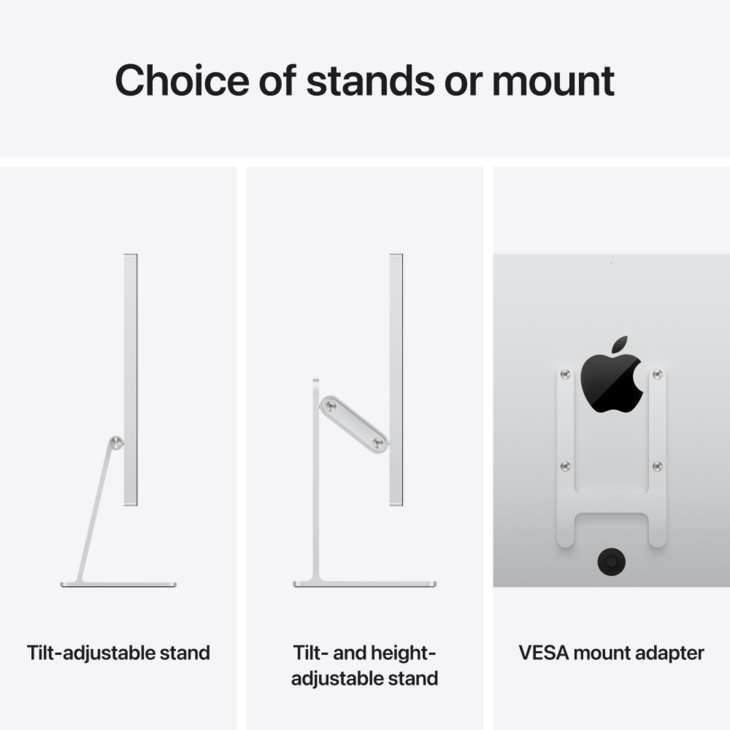 Studio Display - Stativ med justerbar lutning och h&ouml;jd