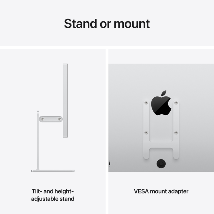 Studio Display XDR 27-tum - Stativ med justerbar lutning och h&ouml;jd