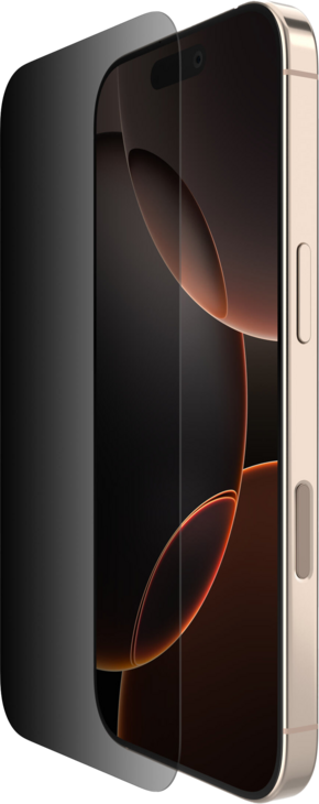 Belkin ScreenForce InvisiGlass Privacy filter - iPhone 17/iPhone 16 Pro - inklusive montering