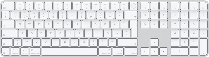 Magic Keyboard med Touch ID och numerisk del för Mac-modeller med Apple Silicon USB-C – Svenskt Magic Keyboard med Touch ID och numerisk del för Mac-modeller med Apple Silicon USB-C – Svenskt