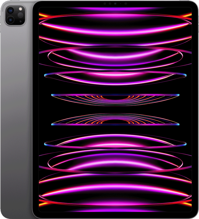 iPad Pro 12,9-tum, M2 processor i färgen rymdgrå