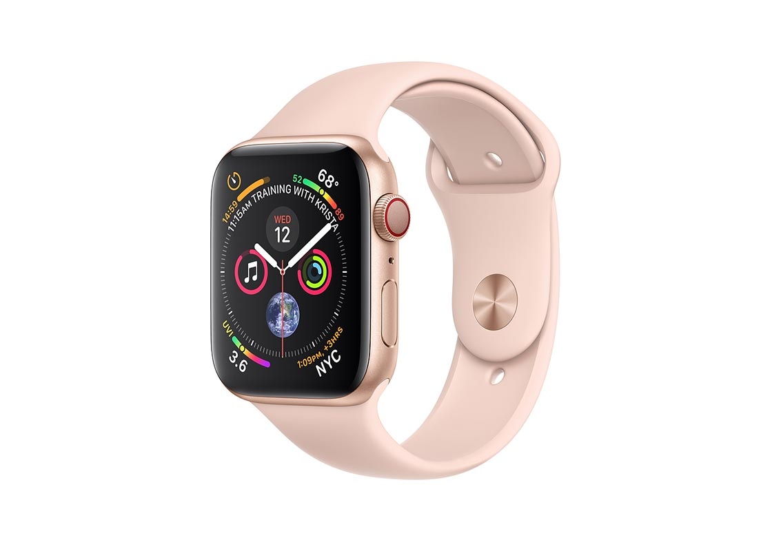 sıvılaşmak çevirmen kullanışlı  Apple Watch Series 4 GPS -40mm Aluminiumboett i guld med sportband i  sandrosa - MacRent