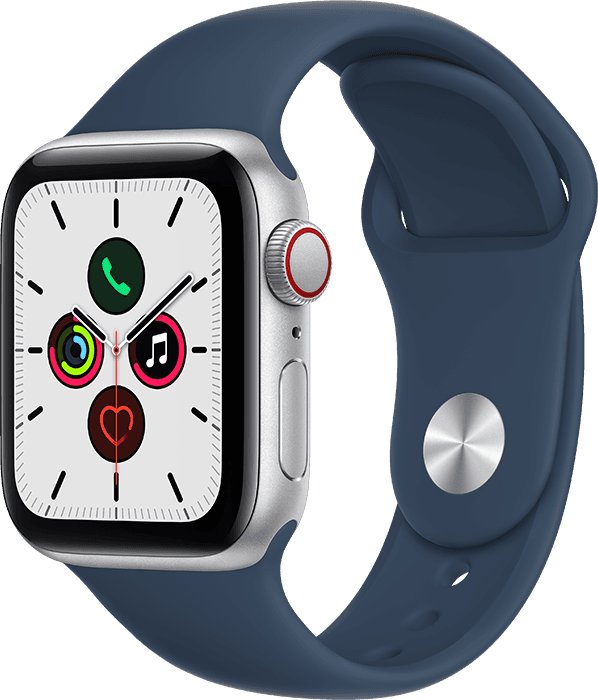 Apple Watch SE GPS + Cellular, 40mm Aluminiumboett i Silver med