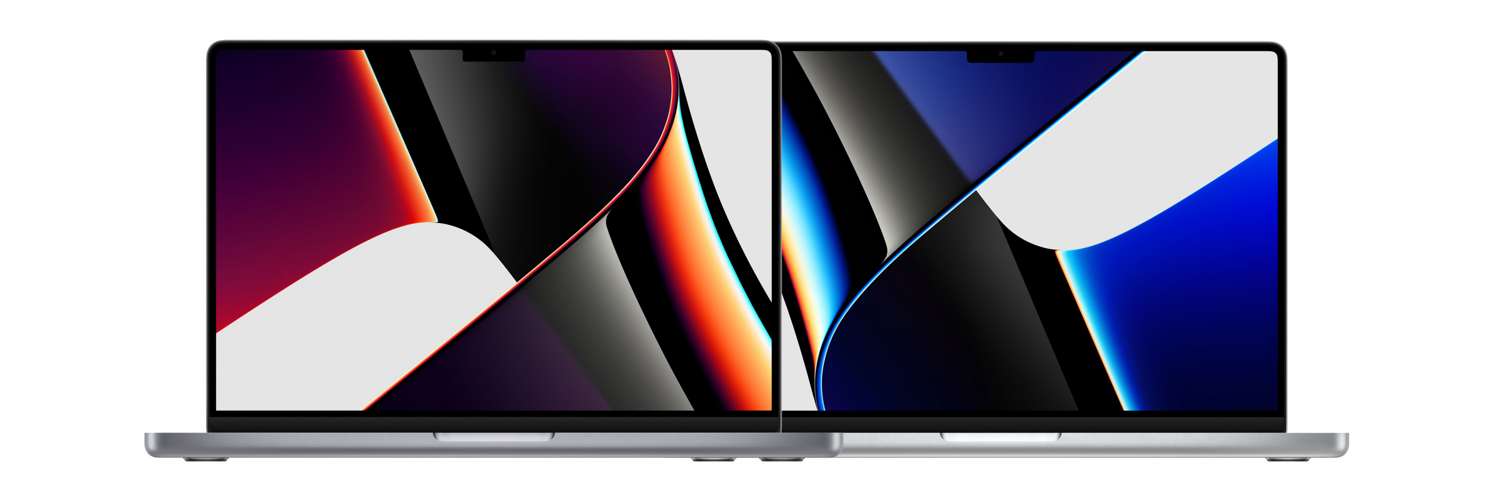 Bild på MacBook Pro (14-tum) i färgerna rymdgrå och silver