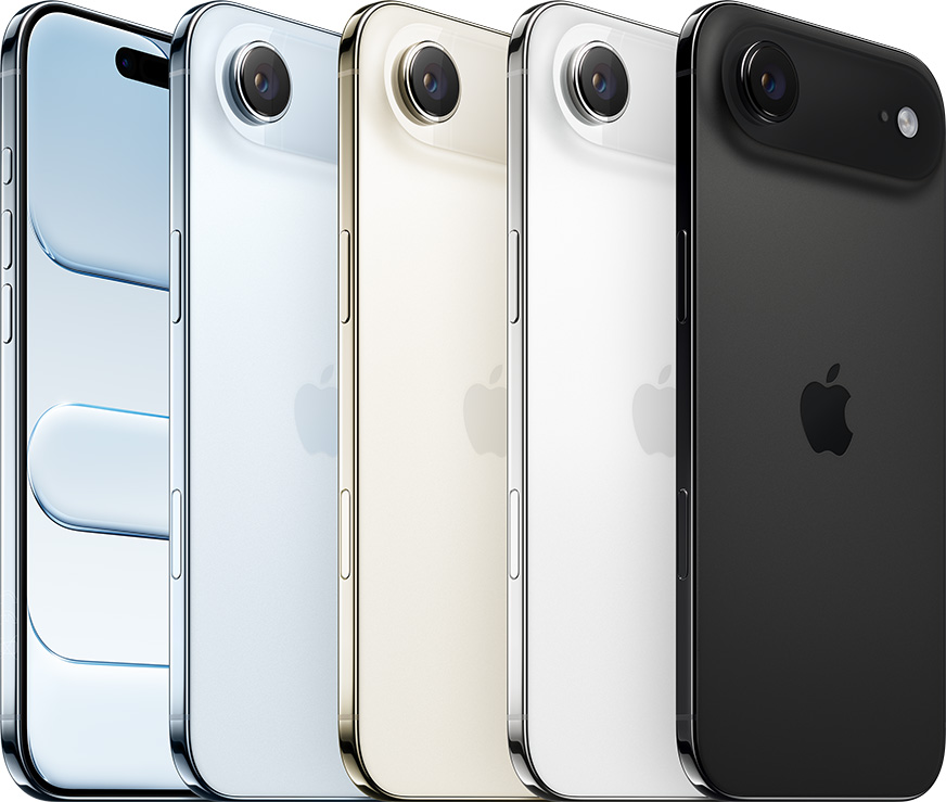 iPhone Air modellerna i tre färger