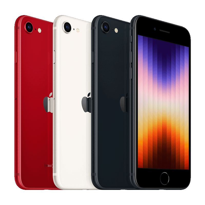 Byta skärm på iPhone SE Bild på två stycken iPhone SE, andra generationen