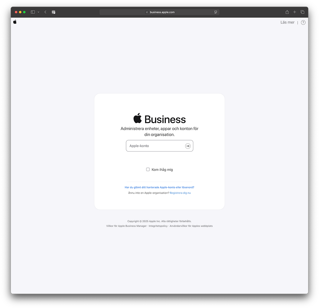 Varför företag väljer leasing med DEP/MDM Vi har automatisk inskrivning till er Apple Business Manager